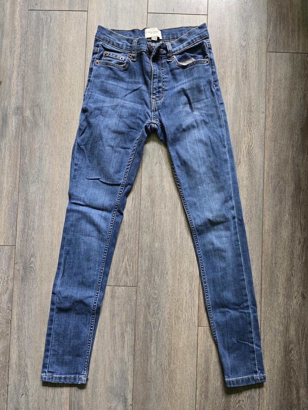 French Connection Men's Skinny Jeans in Medium Blue Wash